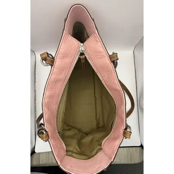 Vintage COACH CHELSEA F10892 Pebbled Leather Tote Shoulder Bag Handbag Rare Pink - Picture 8 of 14